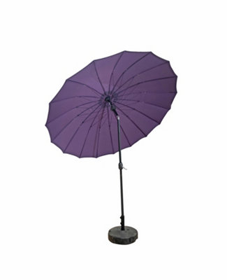 Signature Weave 2.7M Shanghai Parasol Sun Shade Umbrella With Tilt Purple Canopy from B&Q