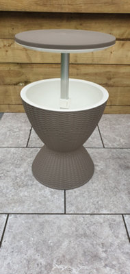 Signature Weave Wicker Effect Cone Shaped Ice Bucket Coffee Side Table Neutral from B&Q