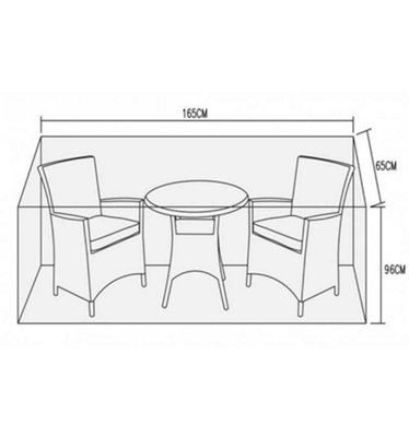 Signature Weave Emily Darcey 2 Seater Bistro Table Chair Furniture Set Cover from B&Q