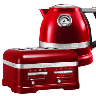 Kitchenaid Artisan Candy Apple 4 Slot Toaster And Kettle Set from B&Q