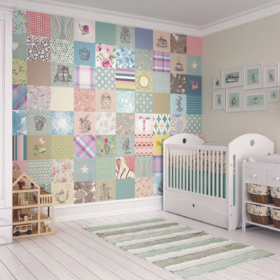 Origin Murals Patchwork Matt Smooth Paste The Wall Mural 350Cm Wide X 280Cm High from B&Q