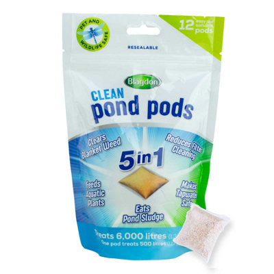 Blagdon Clean Pond Pods, Clears Blanket Weed, Reduces Filter Cleaning, Feeds Aquatic Plants, Eats Pond Sludge, Makes Tapwater Safe (Pack Of 12 Pods) - Image 2