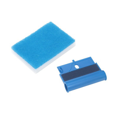  - Scrubber Head + 1 Foam Pad For Twist & Click Scraper Algae Cleaner Tool