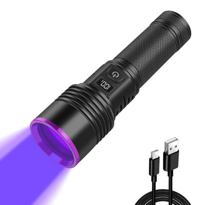  - Windfire Uv Torch 365 Nm Black LightRechargeable Blacklight Torches With Lcd DisplayPowerful Ultraviolet Flashlight For Pet