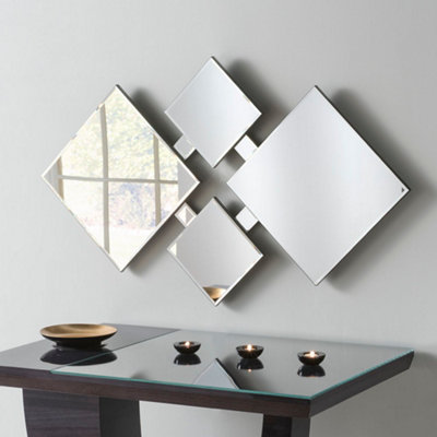 B&Q -  Art Deco Bevelled Mirror 122X74Cm