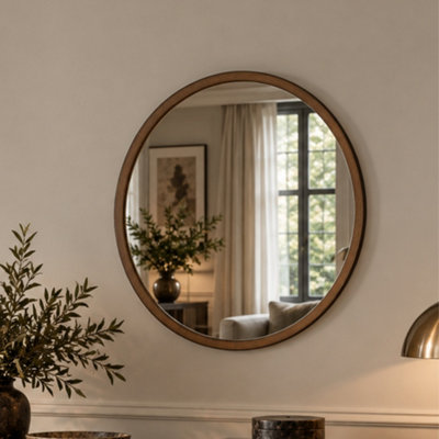 Yearn Mirrors Unisex Bronze Round Wall Mirror 40Cm - Image 7