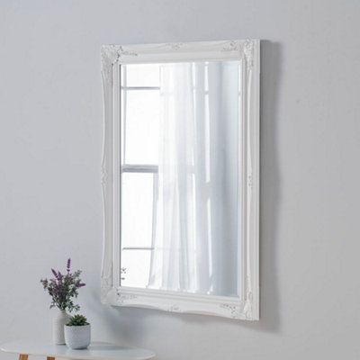 Yearn White French Style Carved Mirror - Image 8