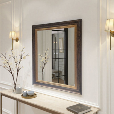 Yearn Classic Bronze Gold Bevelled Wall Mirror from B&Q