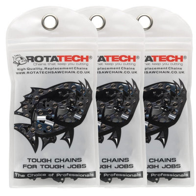 X3 Genuine Rotatech Chainsaw Chains For 16 Inch Bar from B&Q