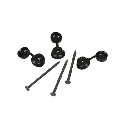 Marlborough Pack Of 20 (Total 400 Fixings)Black Roof Sheet Fixings from B&Q