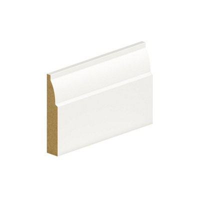 B&Q - MarlboroughPack Of 5 (Total 5 Units)14.5mm Thick Primed Mdf Ovolo Skirting Board14.5mm (T) X 94mm (W) X 4200mm (L)