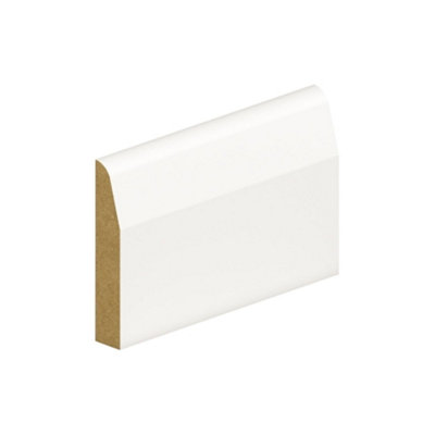 B&Q - MarlboroughPack Of 1014.5mm Thick Primed Mdf Chamfered And Round 32mm Skirting Board14.5mm X 119mm X 4200mm