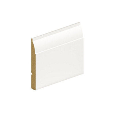 B&Q - MarlboroughPack Of 514.5mm Thick Primed Mdf Dual Purpose V Groove & Ovolo Skirting Board14.5mm X 119mm X 4200mm