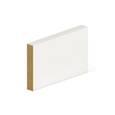 B&Q - MarlboroughPack Of 1514.5mm Thick Primed Mdf Square Edge Skirting Board14.5mm (T) X 119mm (W) X 4200mm (L)