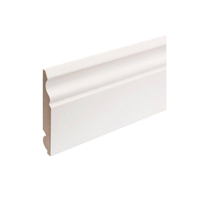 B&Q - MarlboroughPack Of 20 (Total 20 Units)18mm Thick Primed Mdf Torus/ogee Skirting Board18mm (T) X 144mm (W) X 4400mm (L)
