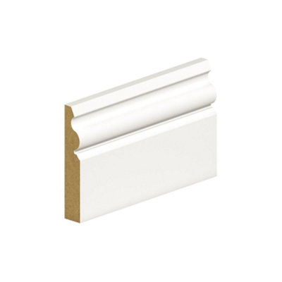 B&Q - MarlboroughPack Of 5 (Total 5 Units)14.5mm Thick Primed Mdf Ogee Skirting Board14.5mm (T) X 144mm (W) X 4200mm (L)