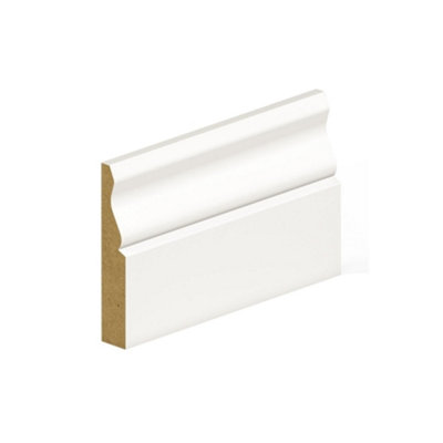 B&Q - MarlboroughPack Of 5 (Total 5 Units)18mm Thick Primed Mdf Ogee Skirting Board18mm (T) X 169mm (W) X 4200mm (L)
