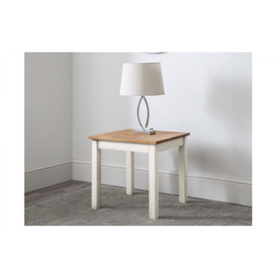 Ashfield Ivory And Oak Classic Lamp Table from B&Q