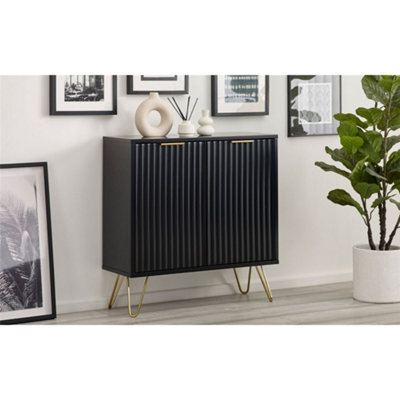 B&Q -  Premium Matte Black Compact Sideboard