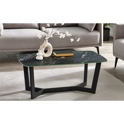 Ashfield Stylish Black Marble Coffee Table from B&Q