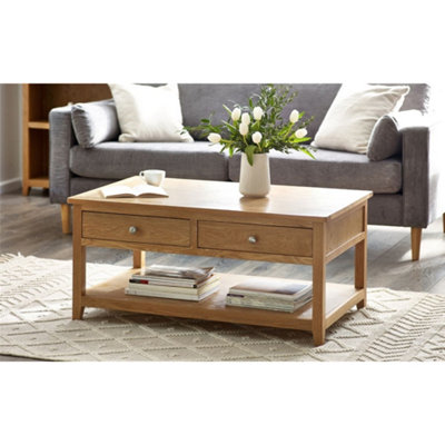 Ashfield Classic Coffee Table With 2 Drawers from B&Q