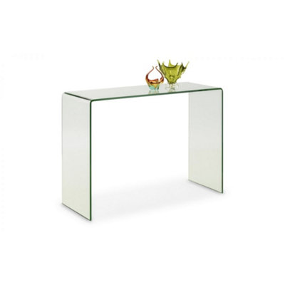 Ashfield Stylish Bent Glass Console Table from B&Q
