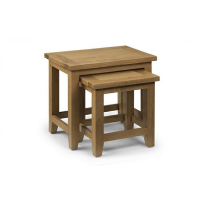 Ashfield Classic Waxed Oak Nest Of Tables from B&Q