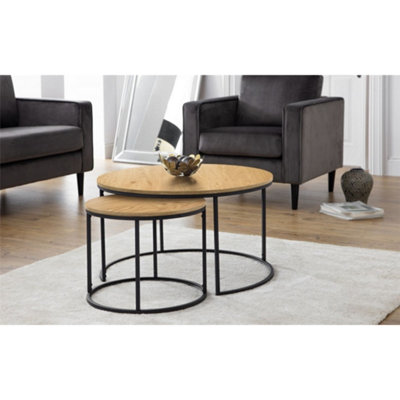 Ashfield Oak Round Nesting Coffee Tables from B&Q