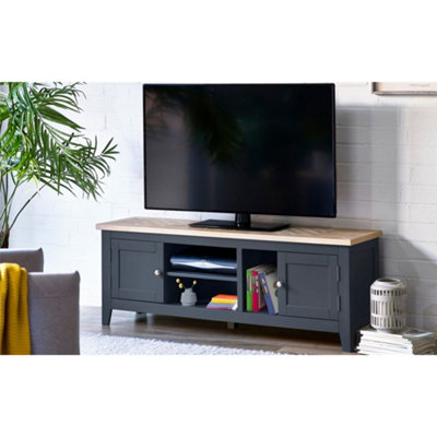 Ashfield Classic Rustic Dark Grey Tv Unit from B&Q