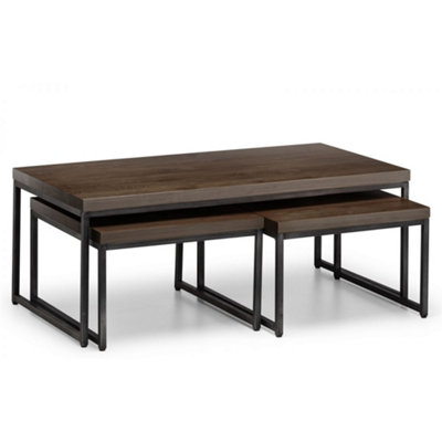 Ashfield Dark Classic Oak Nesting Coffee Tables from B&Q