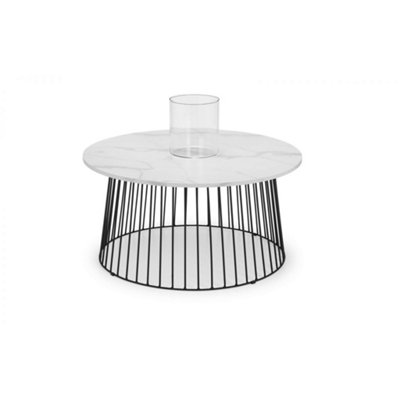 Ashfield White Marble Round Coffee Table from B&Q