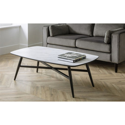 Ashfield White Marble Effect Coffee Table from B&Q