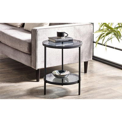 Ashfield Premium Smoked Glass Circular Lamp Table from B&Q