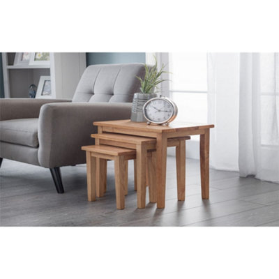 Ashfield Classic Light Oak Nest Of Tables from B&Q