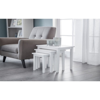 Ashfield Stylish Pure White Nest Of Tables from B&Q