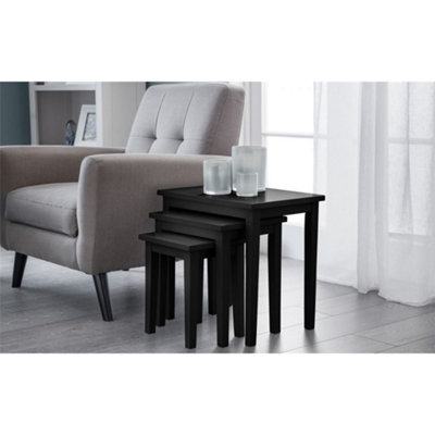 Ashfield Premium Wooden Black Nest Of Tables from B&Q