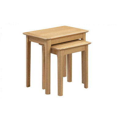Ashfield Classic Solid Oak Nest Of 2 Tables from B&Q