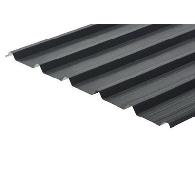 Marlborough Pack Of 10 (Total 10 Units)0.7mm Pvc Plastisol Coated Metal Roof Sheet 32mm (H) X 1000mm (W) X 2100mm LengthAnthracite from B&Q