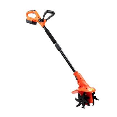 Eskde Cordless Cultivator Rotovator Tiller Kit With 4 Blades Includes 18V Lithium Battery And Charger. Lightweight from B&Q