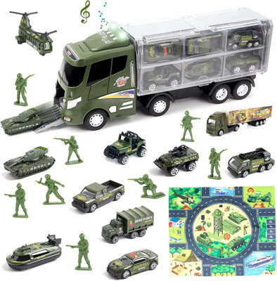 Deao Toys Military Truck Toy Set With A Carrier Truck With Map from B&Q