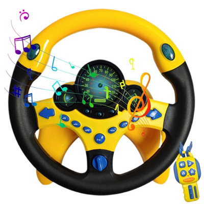Deao Toys Steering Wheel For Car Pretend Driving Simulated Driving Steering Wheel Toy Light And Music Educational Gifts For Kids from B&Q