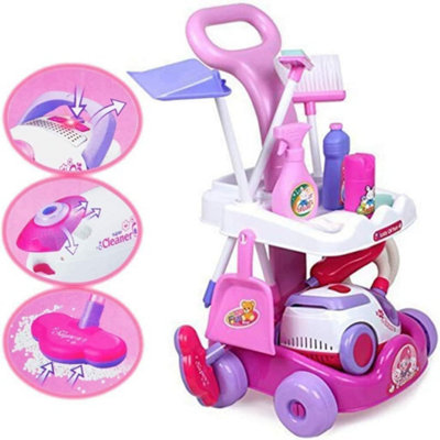 Deao Toys Deao Kids Cleaning Toy Set With Working VacuumLights & Sounds Housekeeping Cart Pretend Play Gift Ages 4 To 6 from B&Q