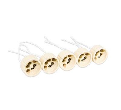 Lowenergie Gu10 Lamp Holder Ceramic Socket Connector For Downlight SpotlightsPack Of 5 from B&Q