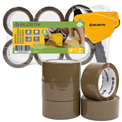  - Blostm Brown Packaging Tape & Gun Dispenser
