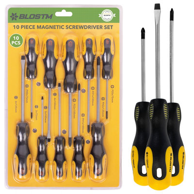 Blostm Magnetic Screwdriver Set 10 Piece from B&Q