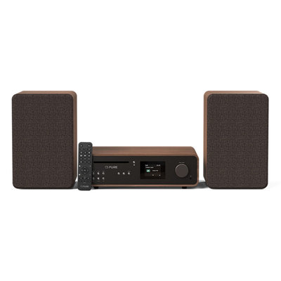 Pure Classic Stereo Music System - Coffee Black/walnut