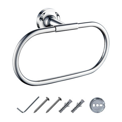 Jassferry Wall Mounted Oval Towel Ring Luxury Bath Towel Holder Towel Hange from B&Q