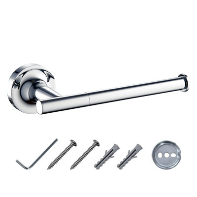 Jassferry Wall Mounted Toilet Paper Holders With Polished Chrome Roll Holder from B&Q