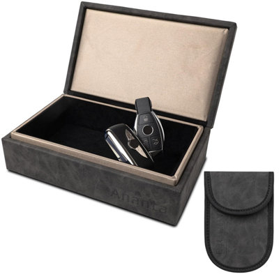 Ananta Faraday Box For Car KeysMilitary-Grade Rfid Signal BlockingMagnetic Closure & Spare Key Pouch (Grey) from B&Q