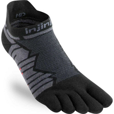 Injinji Men's Mid-Weight Ultra-Run No-Show Toe SocksUk: 7-9Onyx Grey from B&Q